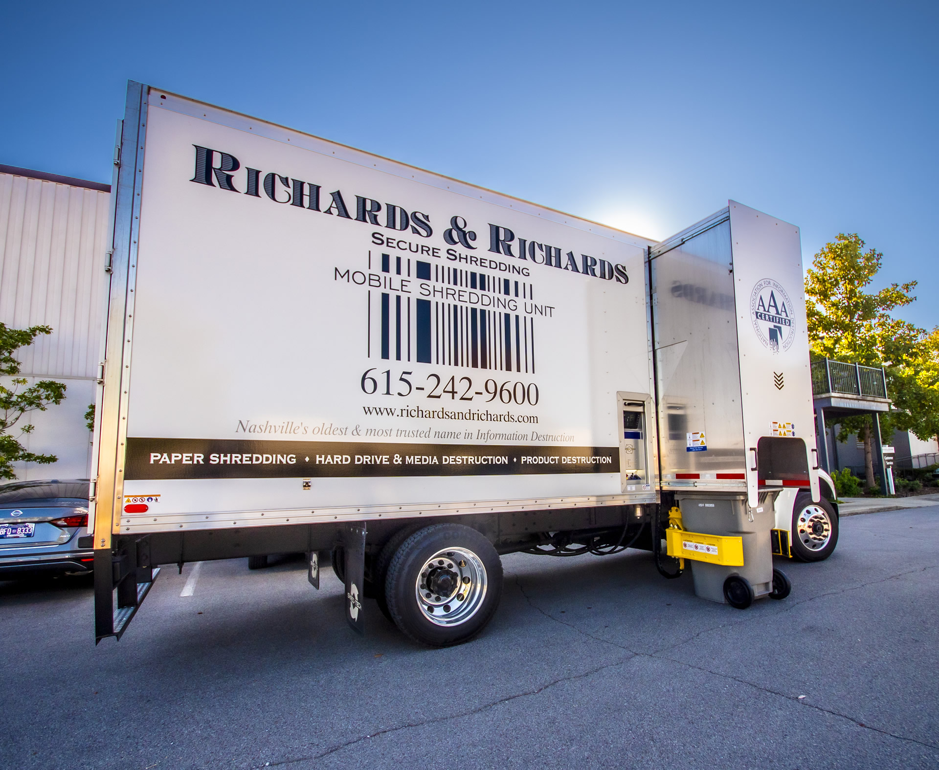 Richards and richards secure shredding vehicle