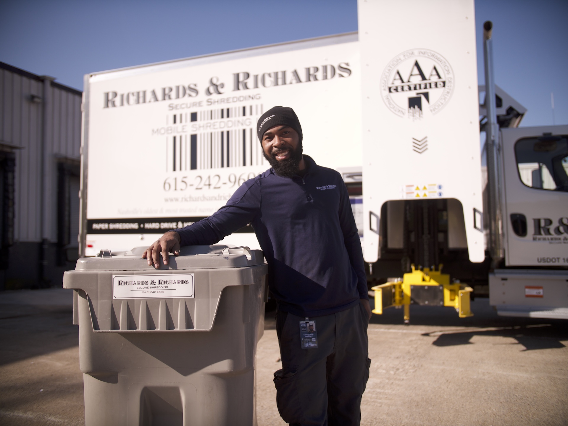 A richards and Richards mobile shredding unit